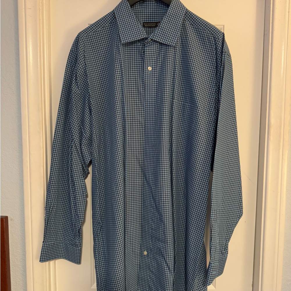 Men's Blue Checkered Shirt